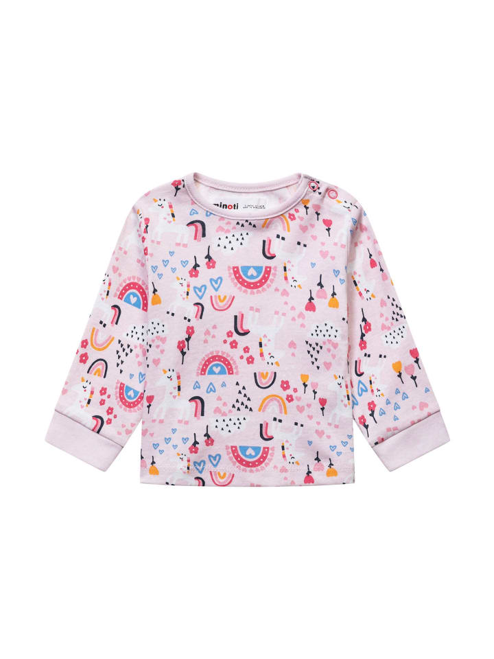 Minoti 2er-Set: Longsleeves Loved 2 in rosa günstig kaufen