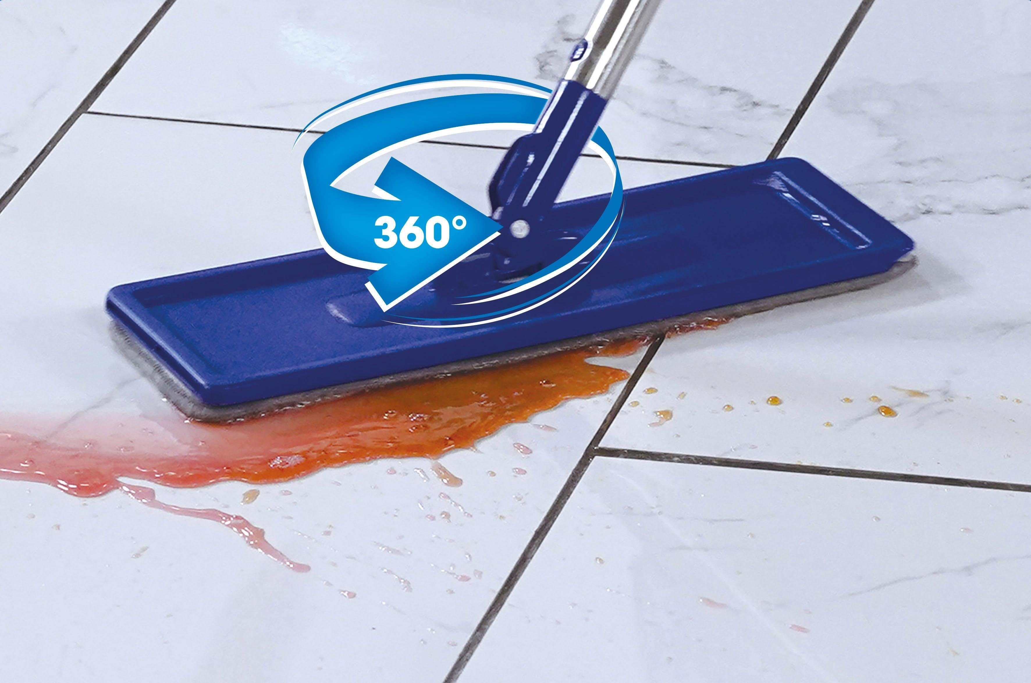 MediaShop Bodenwischer-Set Livington Touchless Mop, inkl. Doppeleimer und Mikrofaserpad, 2,7 Liter