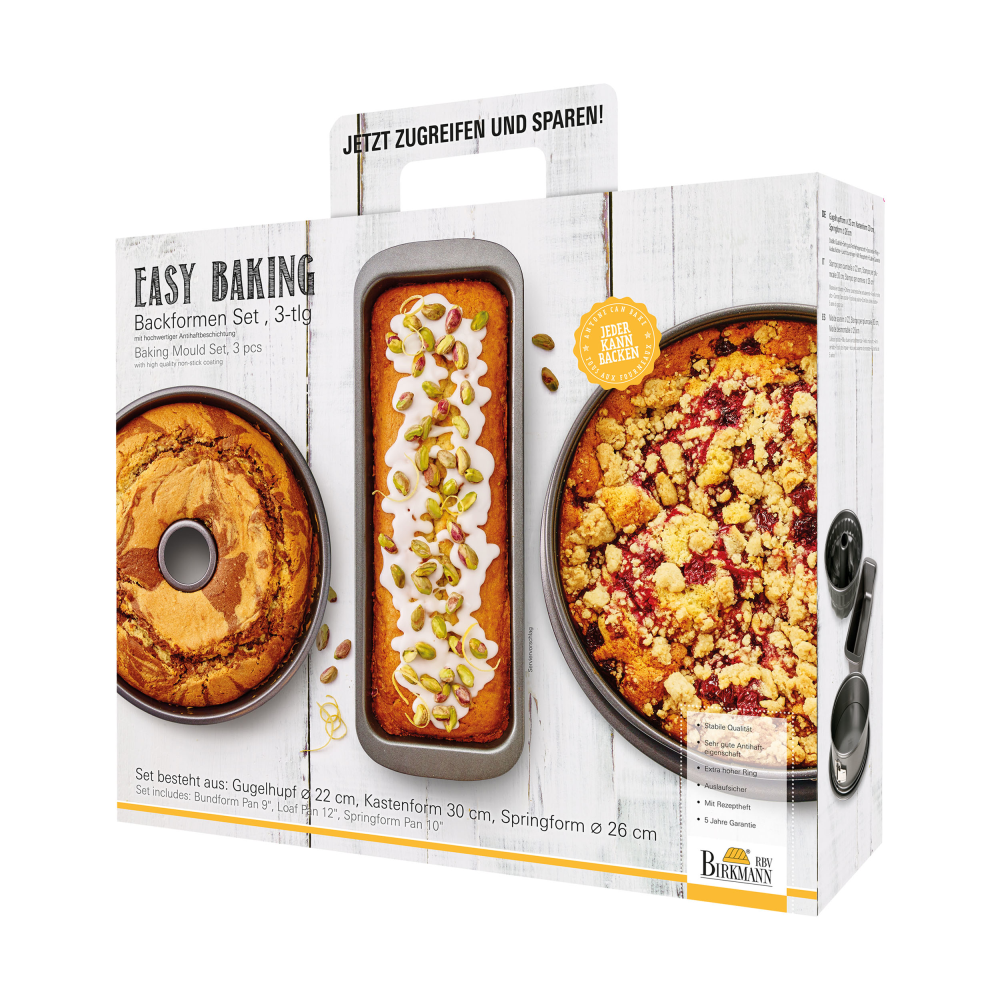 Backformen-Set Easy Baking 3-teilig