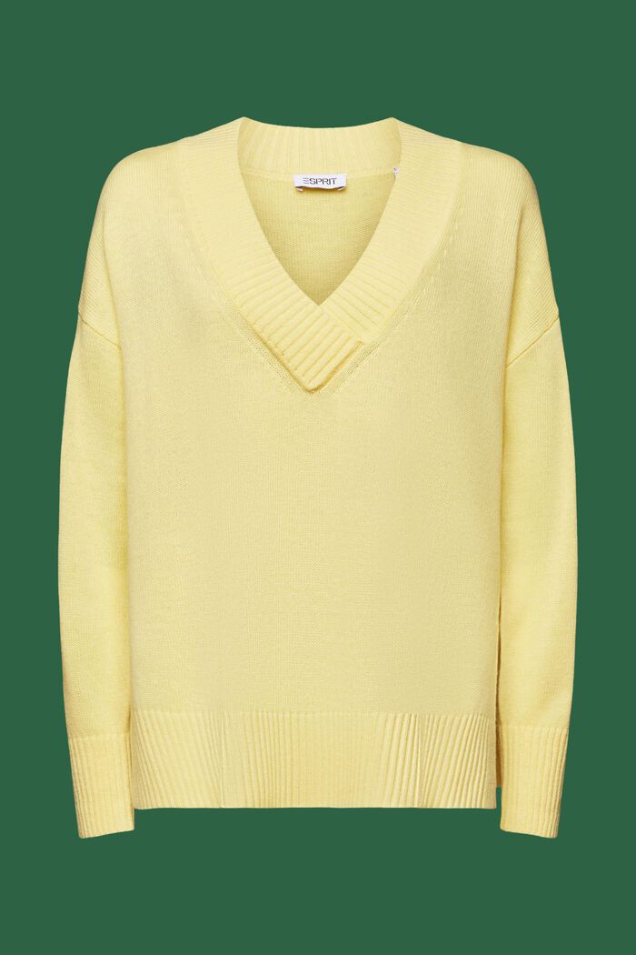 Sweatshirt mit V-Ausschnitt aus Wolle-Kaschmir-Mix