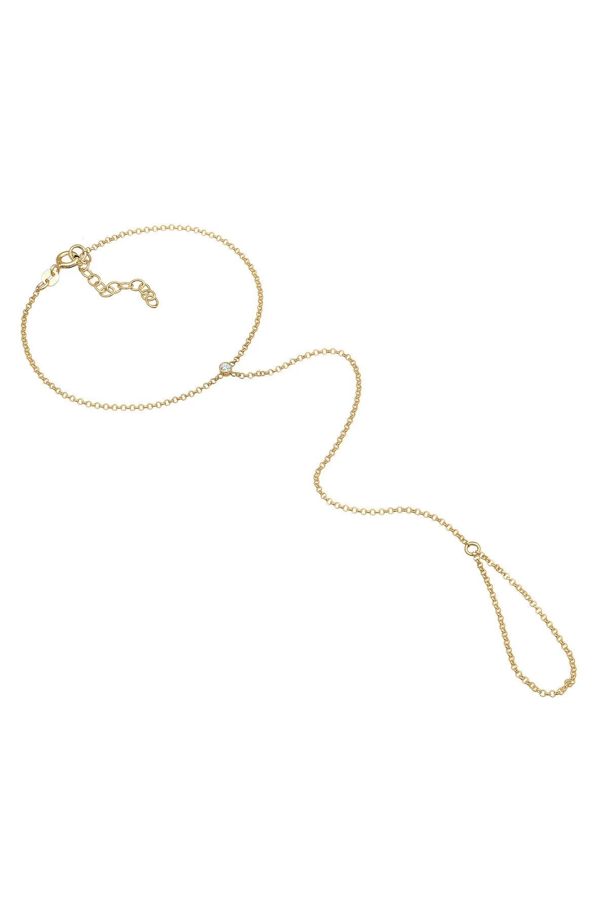 ELLI  Armband Handchain Basic Kristalle 925 Silber