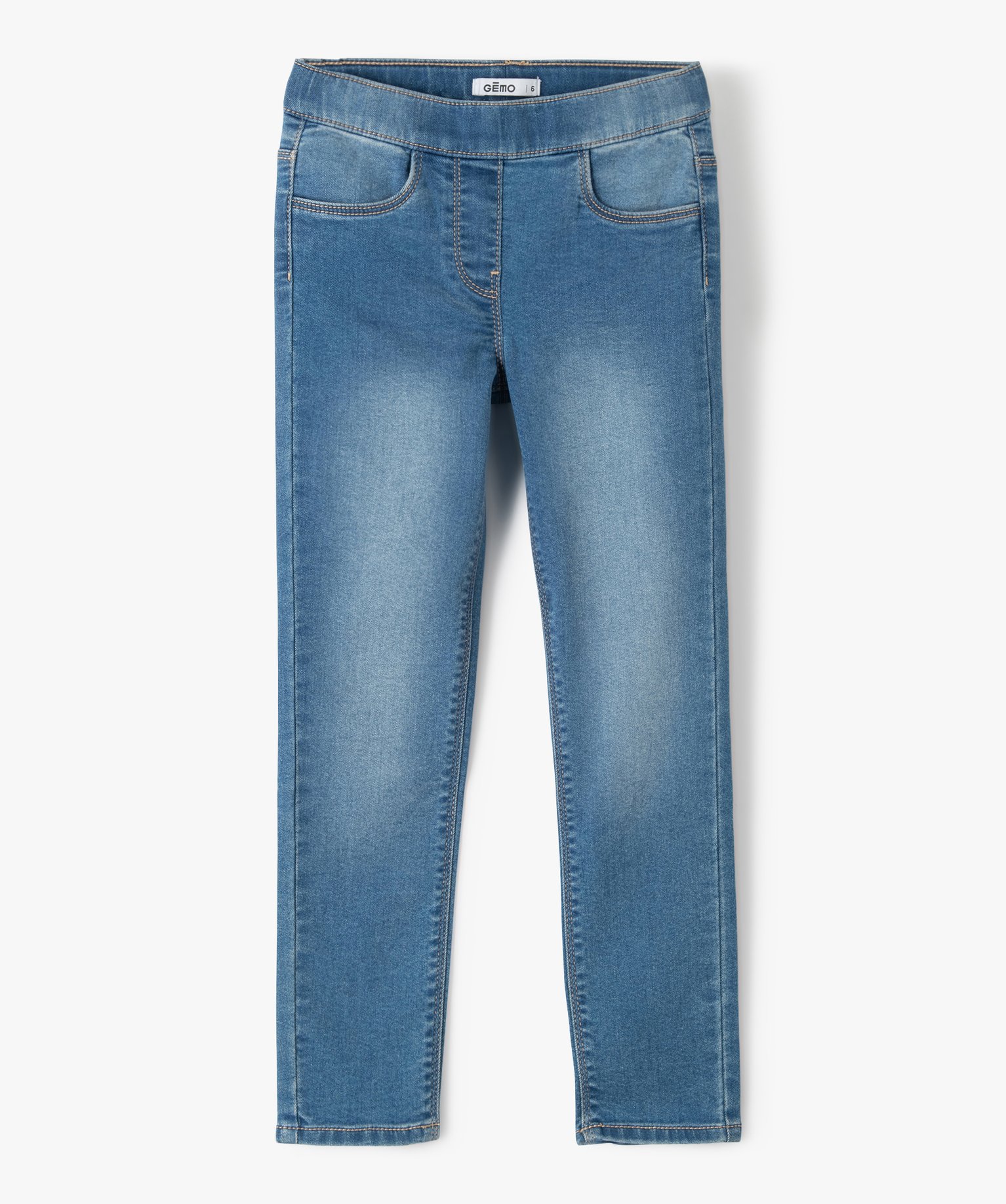 Jegging fille légèrement délavé stone | GEMO