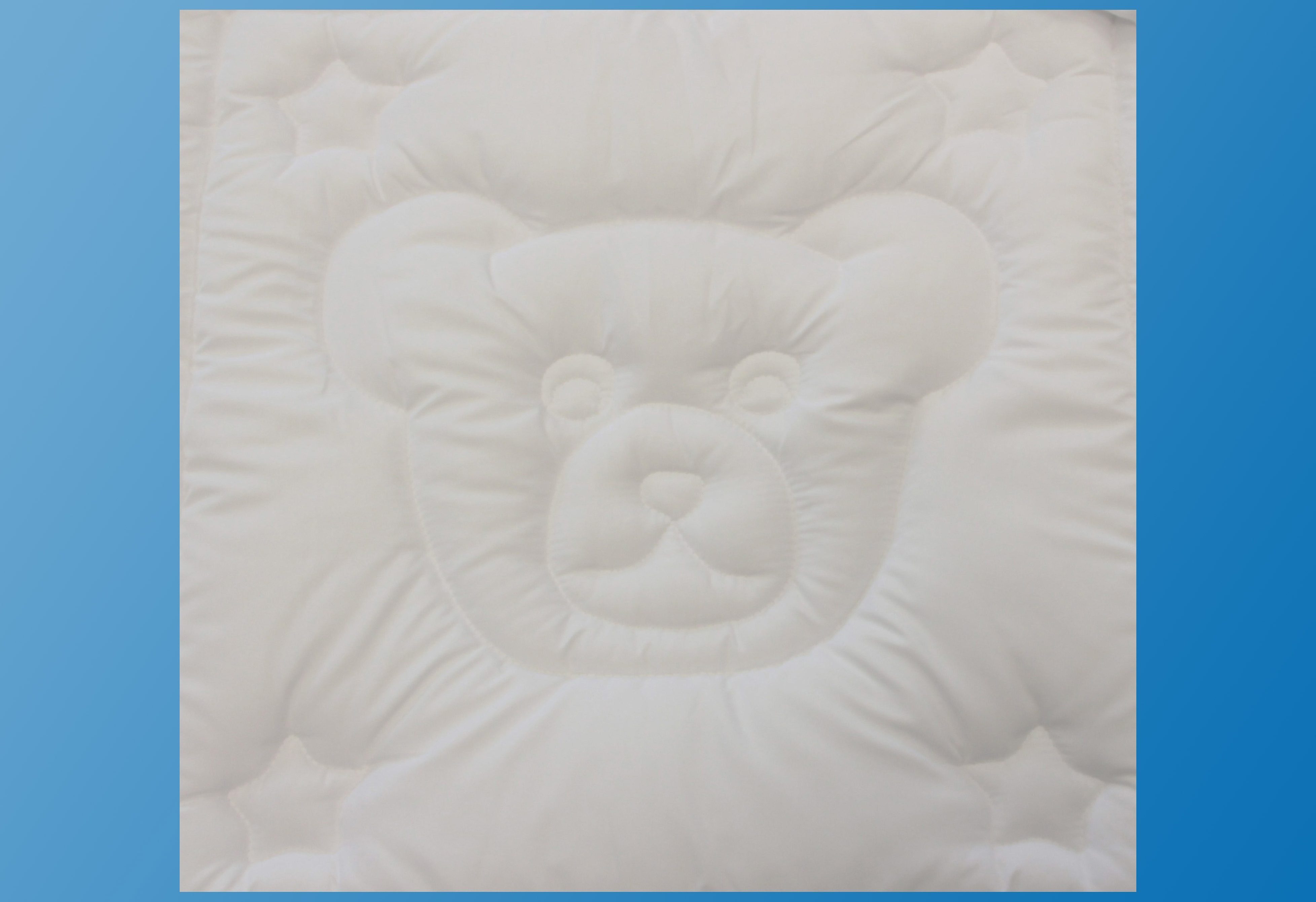 Steppbett + Kopfkissen, Teddybär, Dreams, Füllung: silikonisierte Hohlfaser, Bezug: Microfaser, Praktisches Set für Babys und Kleinkinder