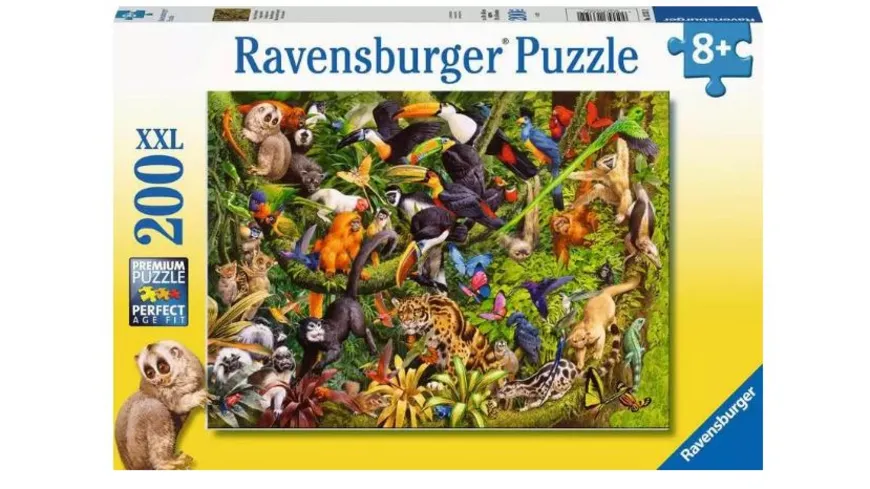 Ravensburger Puzzle - Bunter Dschungel, 200 Teile