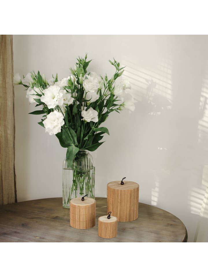 relaxdays 3-tlg. Aufbewahrungsbox in Natur günstig kaufen onesize