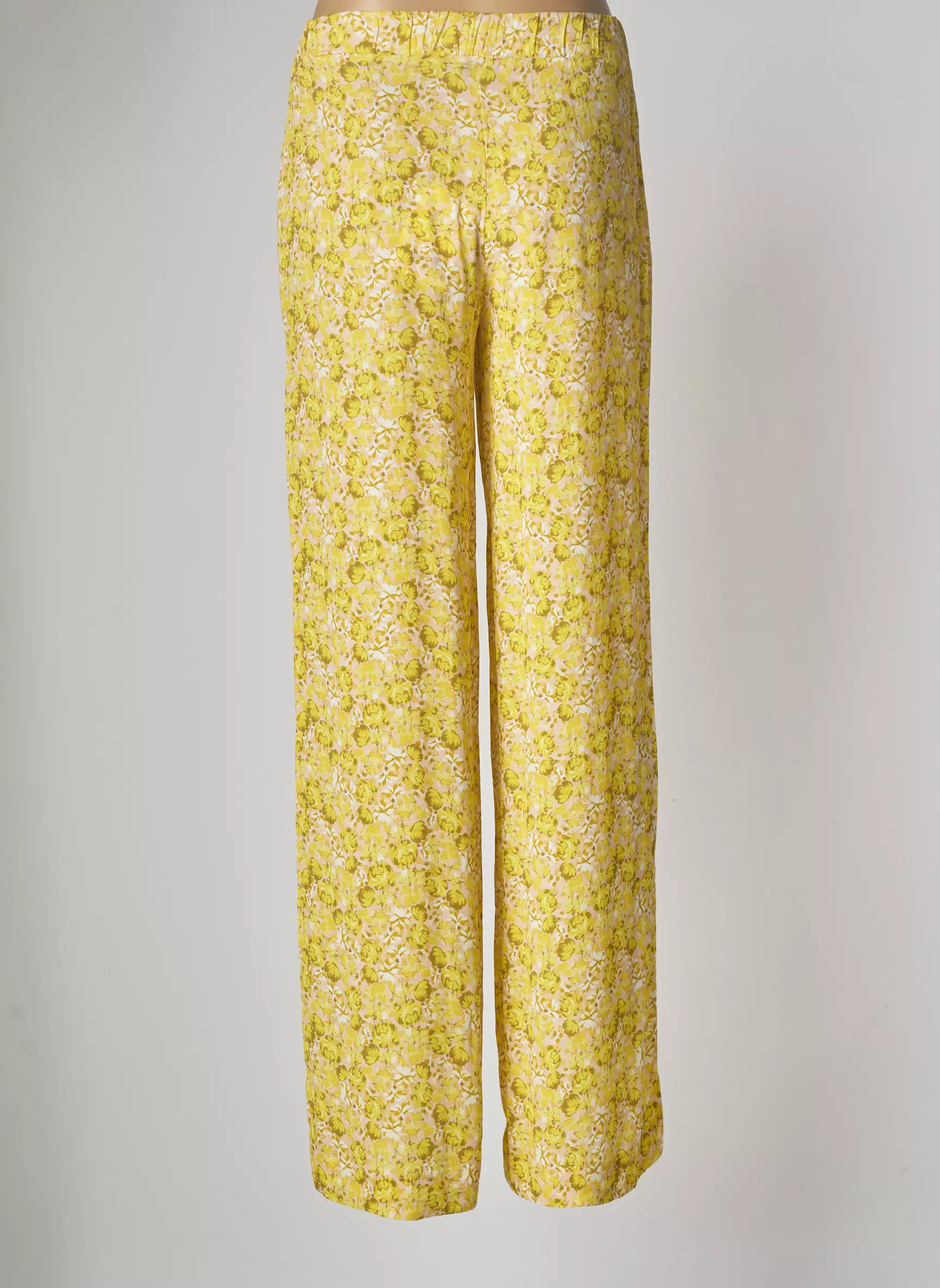 Jeff Pantalons Larges Femme couleur jaune