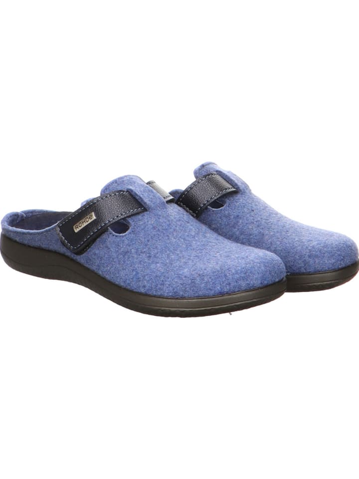 ROHDE Hausschuhe für Damen in blau in blau günstig kaufen 37