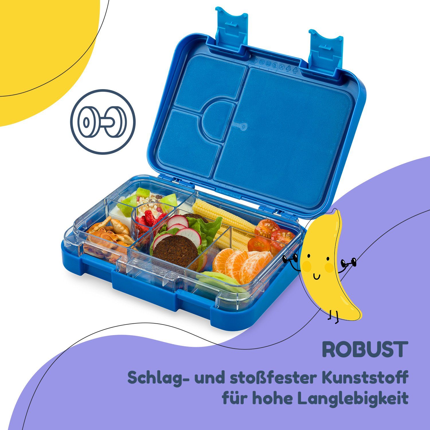 Klarstein Frischhaltedose schmatzfatz junior Lunchbox, Kunststoff