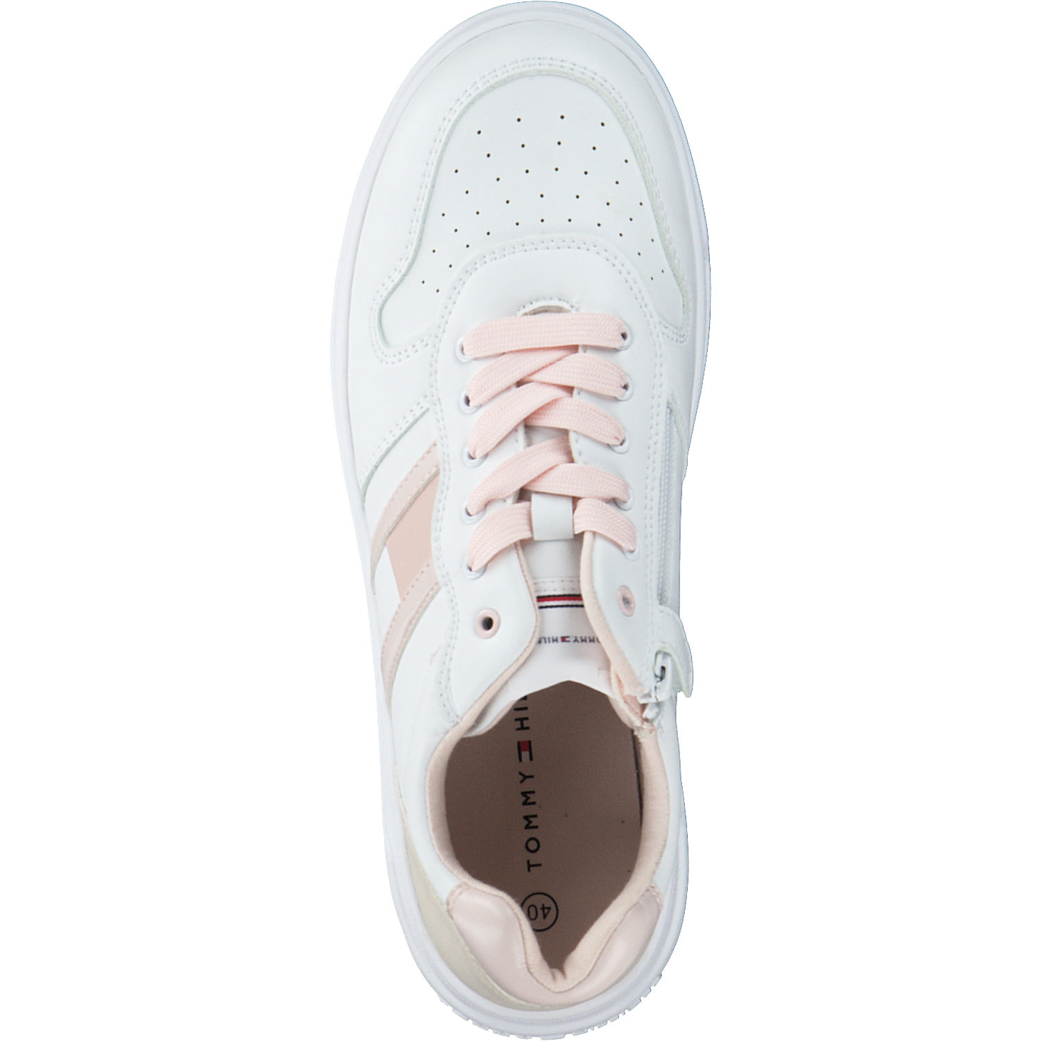 Tommy Hilfiger T3A9-32723, Schnürschuhe, Kinder, bianco/rosa/beige