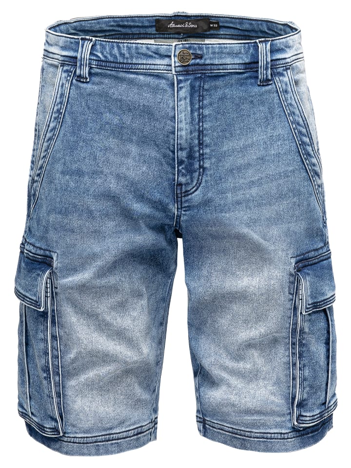 Amaci&Sons Jeansshorts FORT LEE in Storm Blue günstig kaufen