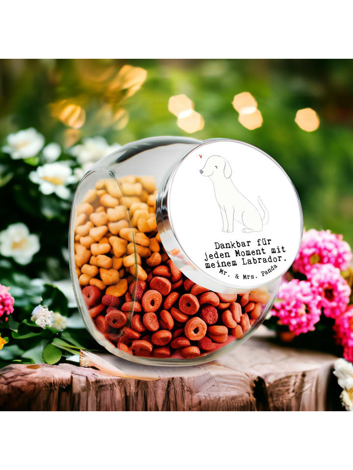 Mr. & Mrs. Panda Leckerli Glas Labrador Moment mit Spruch in Weiß günstig kaufen
