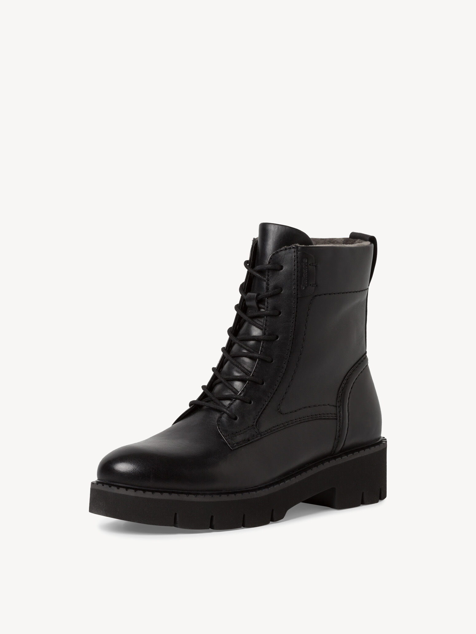 Bottine en cuir - noir