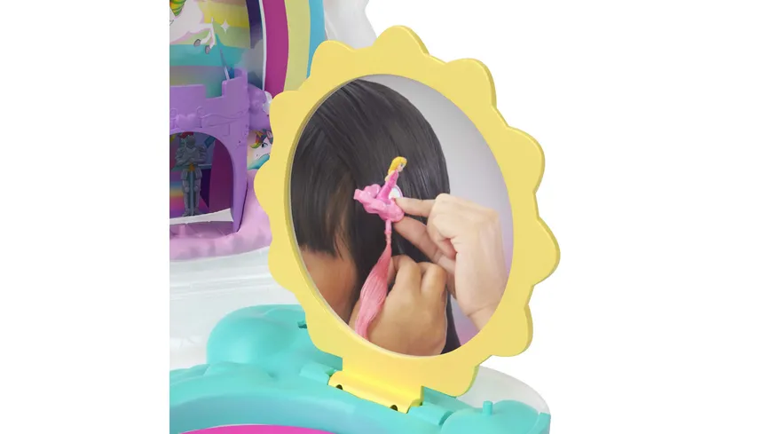 Polly Pocket Einhorn Haarspiel Schatulle
