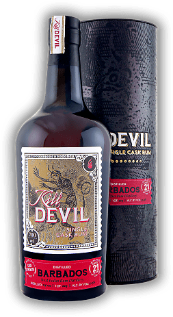 Kill Devil Barbados West Indies Single Cask Rum 21 Years 51,3% Kill Devil Barbados West Indies Single Cask Rum 21 Years 51,3%  Alter 21 J. - 0,7	 Liter - Vol 51,3%