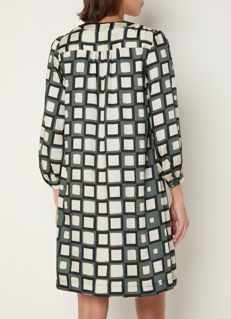 Robe tunique courte Saskia de Gerard Darel, à carreaux et poches latérales