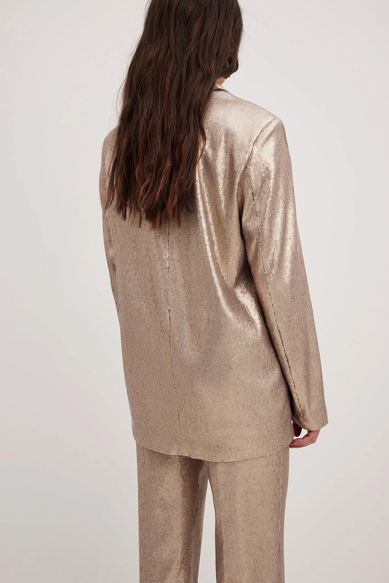 Oversize-Blazer mit Pailletten