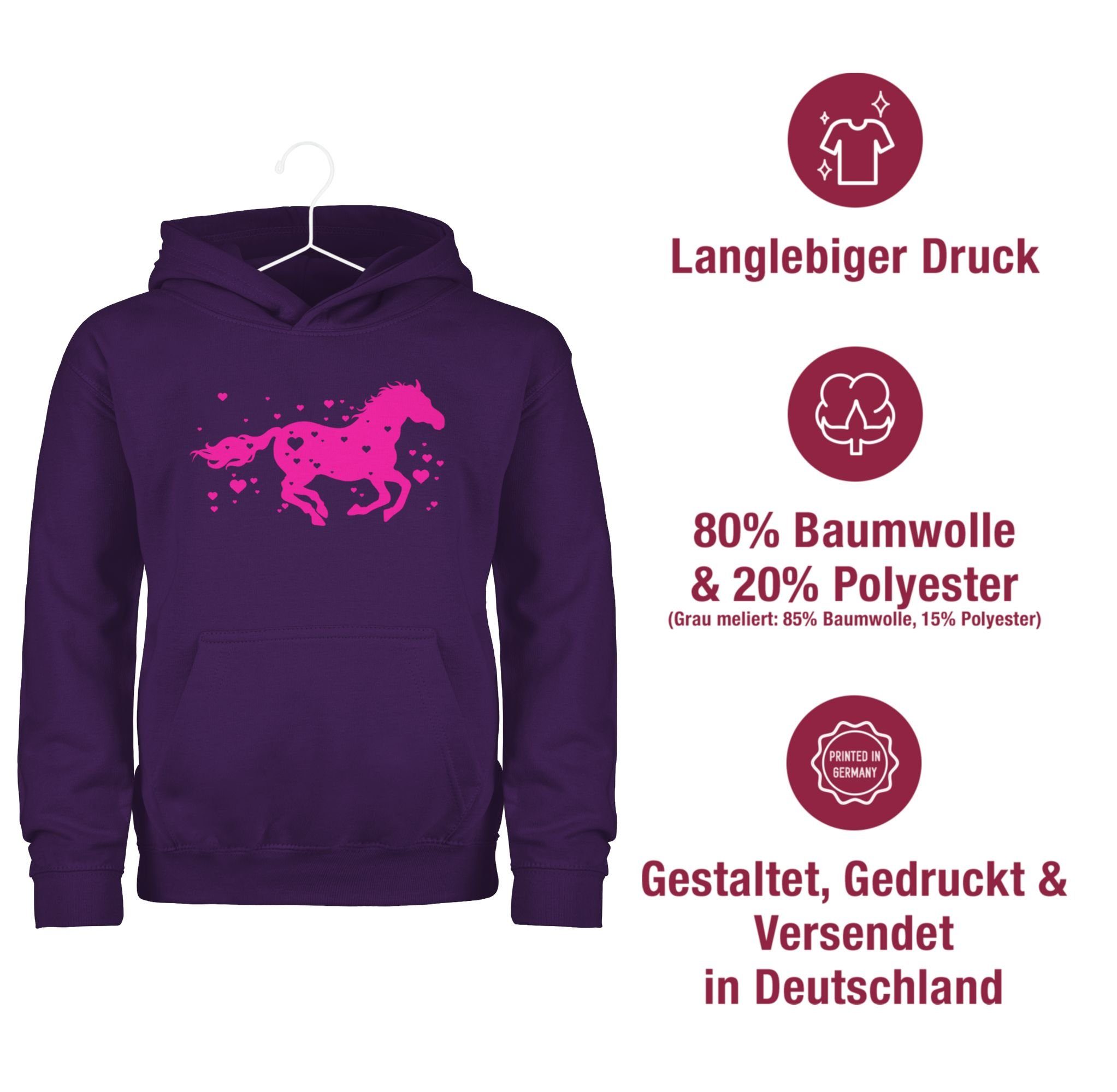 Shirtracer Hoodie Pferd Reitpferd Springpferd Pferd