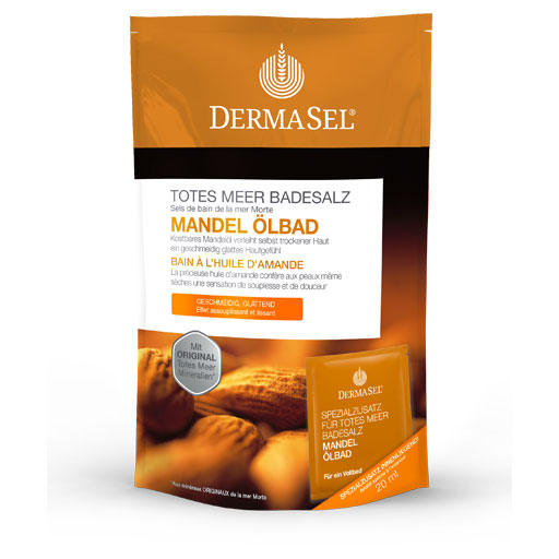 DERMASEL Totes Meer Badesalz Mandel SPA  1 P  Kombipackung