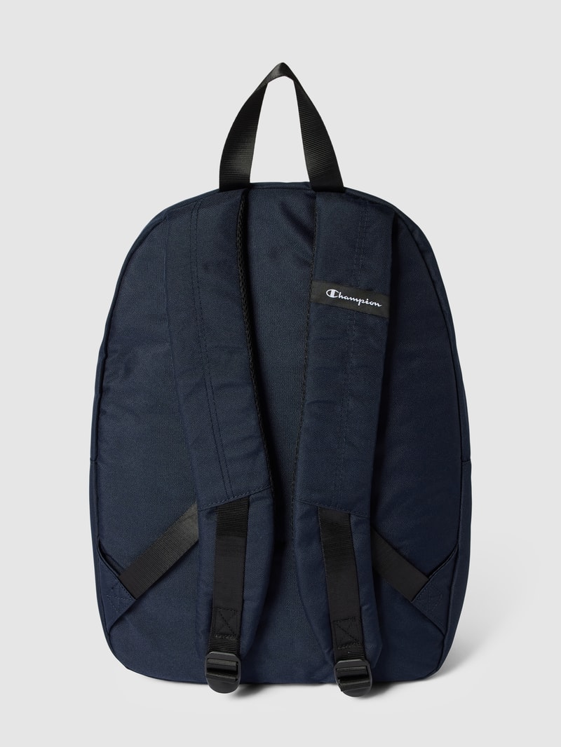 Rucksack mit Label-Details in marineblau