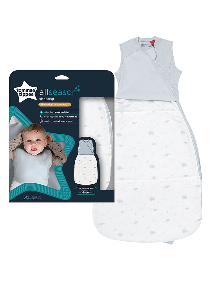 tommee tippee Babyschlafsack in Weiß/ Hellblau - 2,5 TOG günstig kaufen