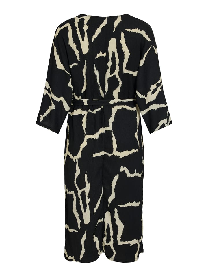 Vila Kleid in Schwarz/ Beige günstig kaufen
