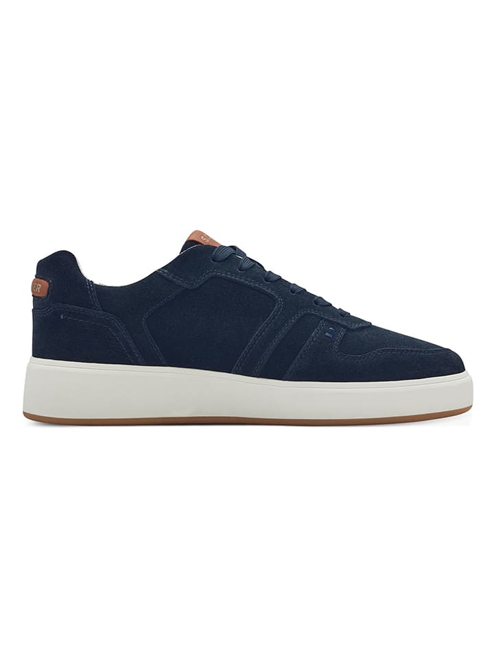 s.Oliver Leder-Sneakers in Dunkelblau günstig kaufen