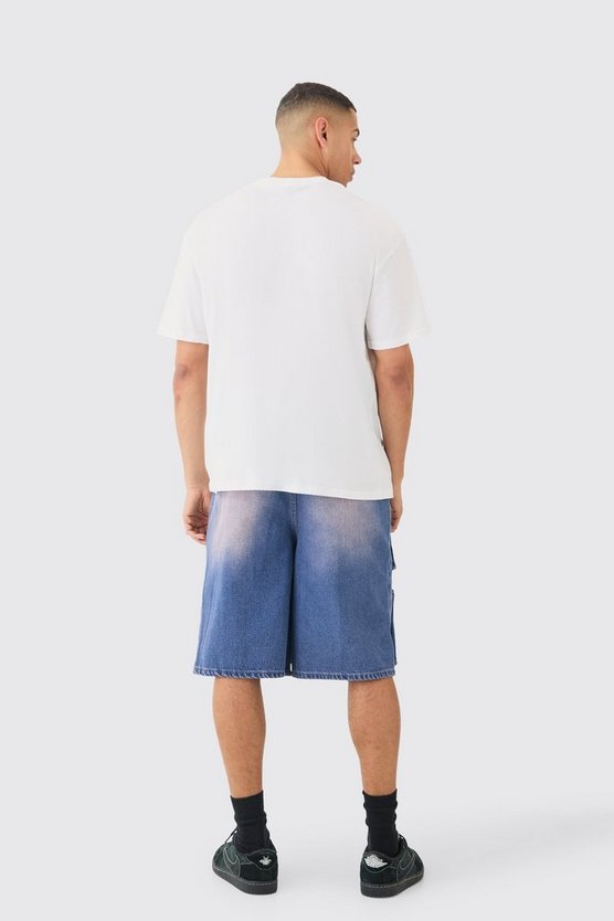 Oversize T-Shirt mit Planet Homme Print
