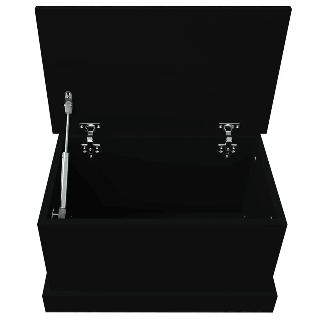 vidaXL Aufbewahrungsbox Truhe Schwarz 50x30x28 cm Holzwerkstoff (1 St)