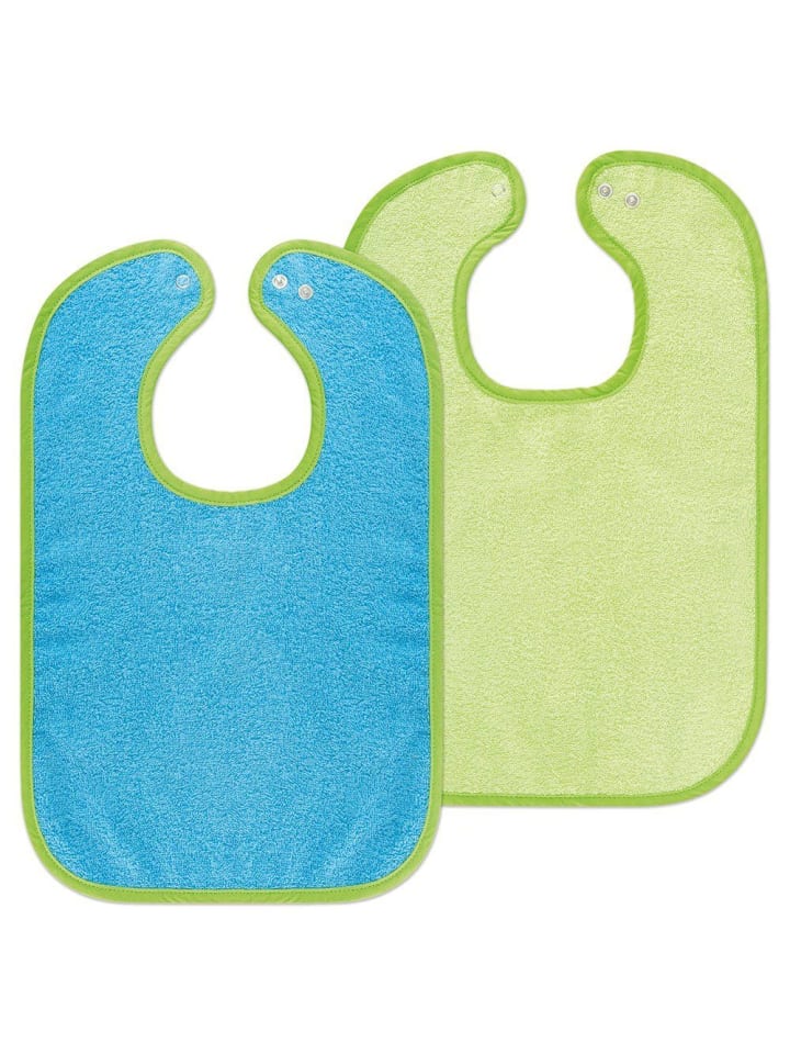 Wörner 2er Set Riesen-Lätzchen mit Druckknöpfen - Ozean Limone in blau,gruen günstig kaufen onesize
