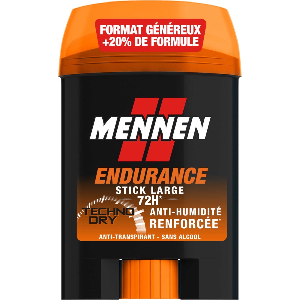 mennen ENDURANCE Deodorant homme 72H stick large sans alcool anti traces