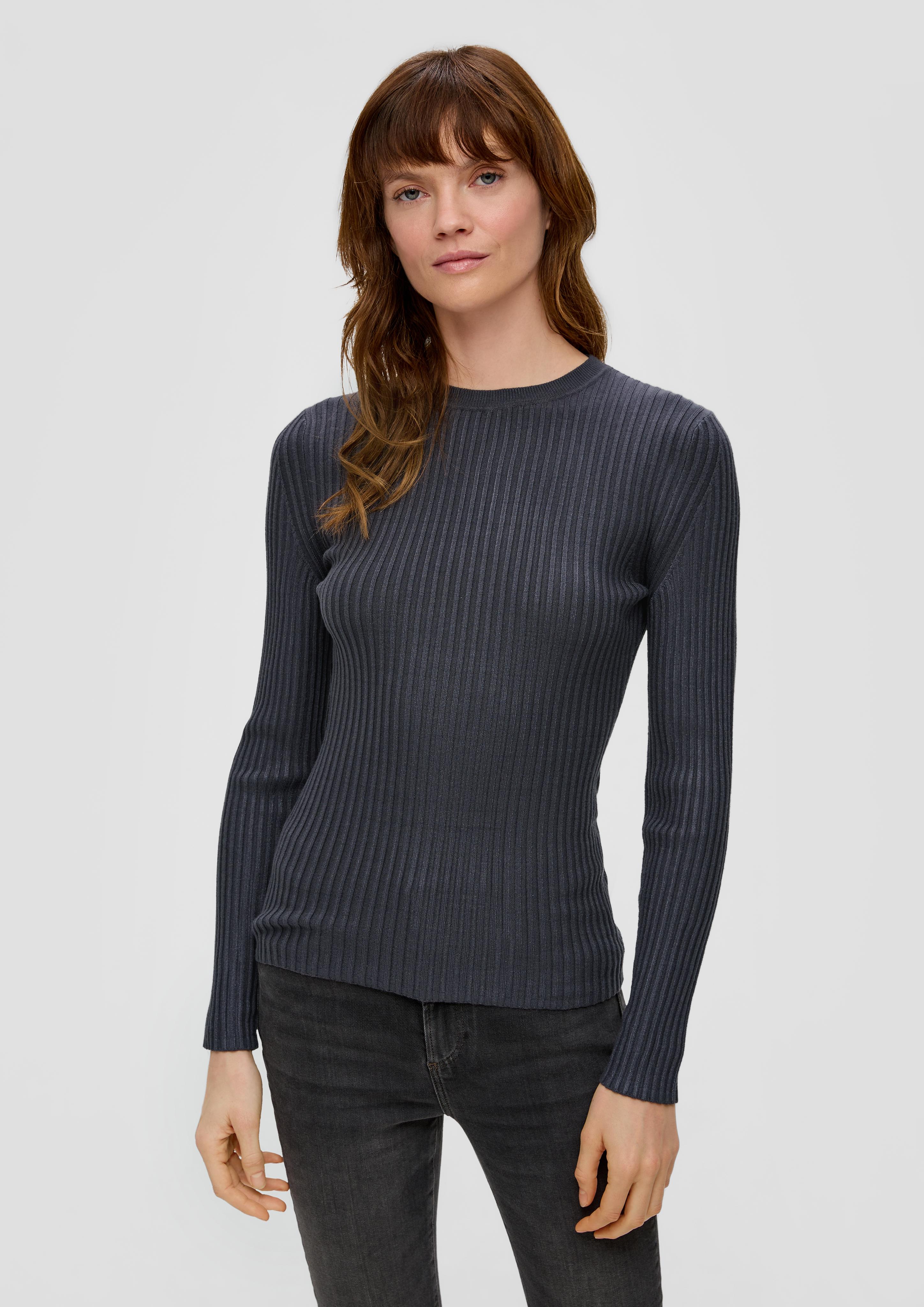 Rippstrickpullover aus Viskosemix  2145866-9855