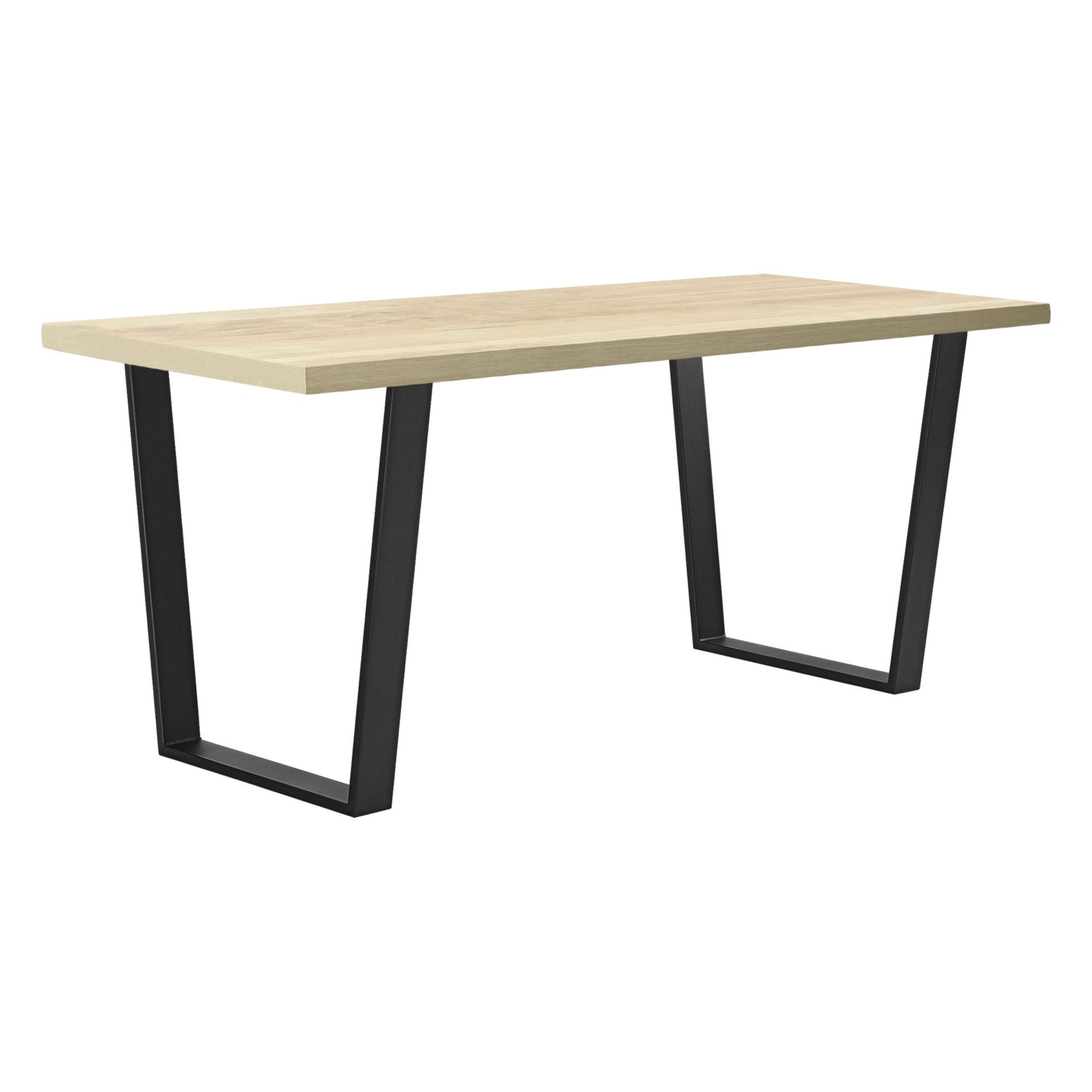 en.casa Tischgestell, Lalling Tischuntergestell 2er Set 55/75x72cm Stahl Schwarz