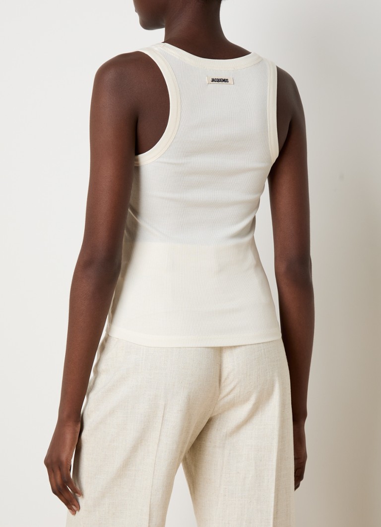 Jacquemus Rib-knit tank top with logo