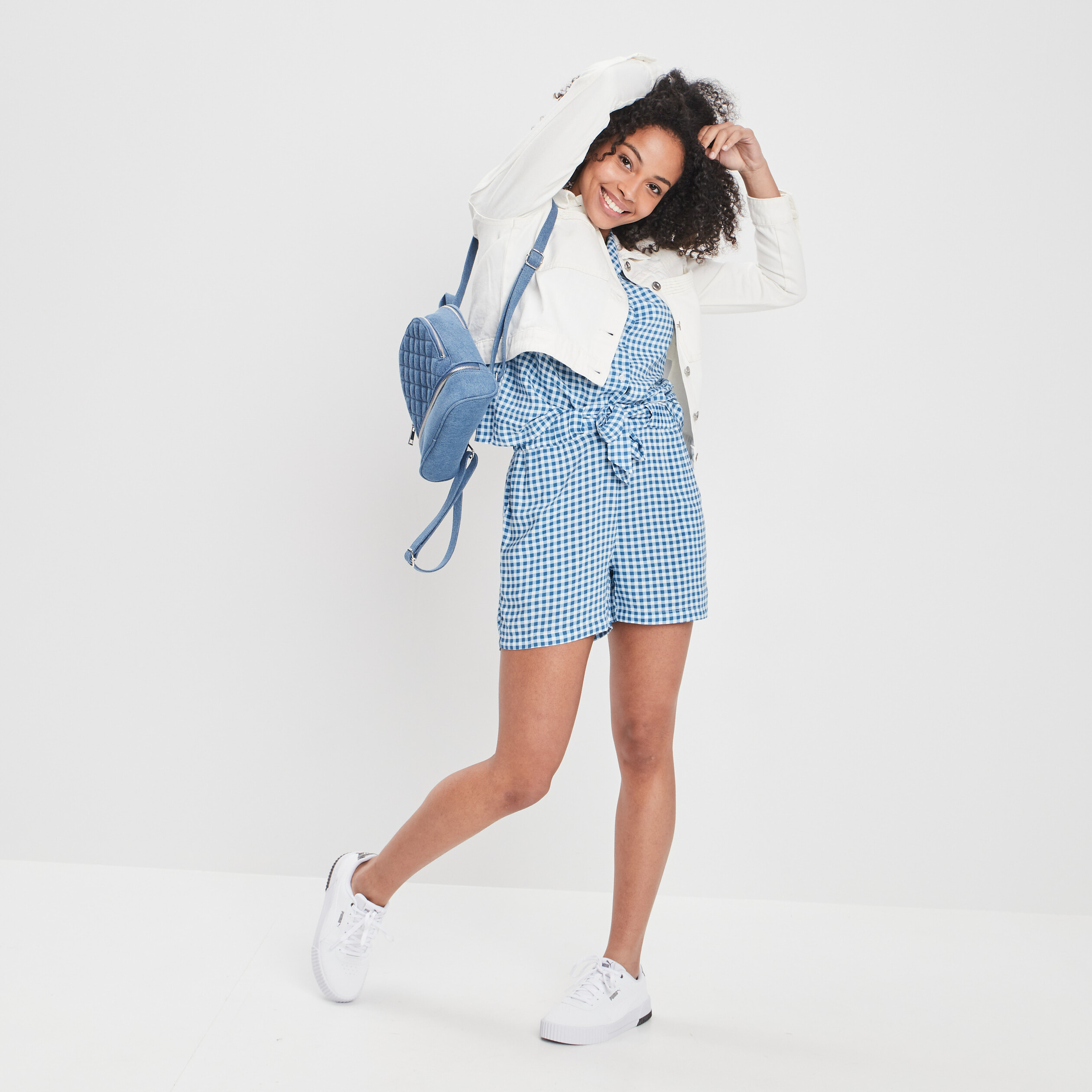Short ample fluide bleu pastel femme | La Halle