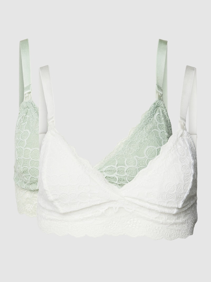 Still-BH mit Spitze Modell 'SIDSEL' im 2er-Pack in weiß