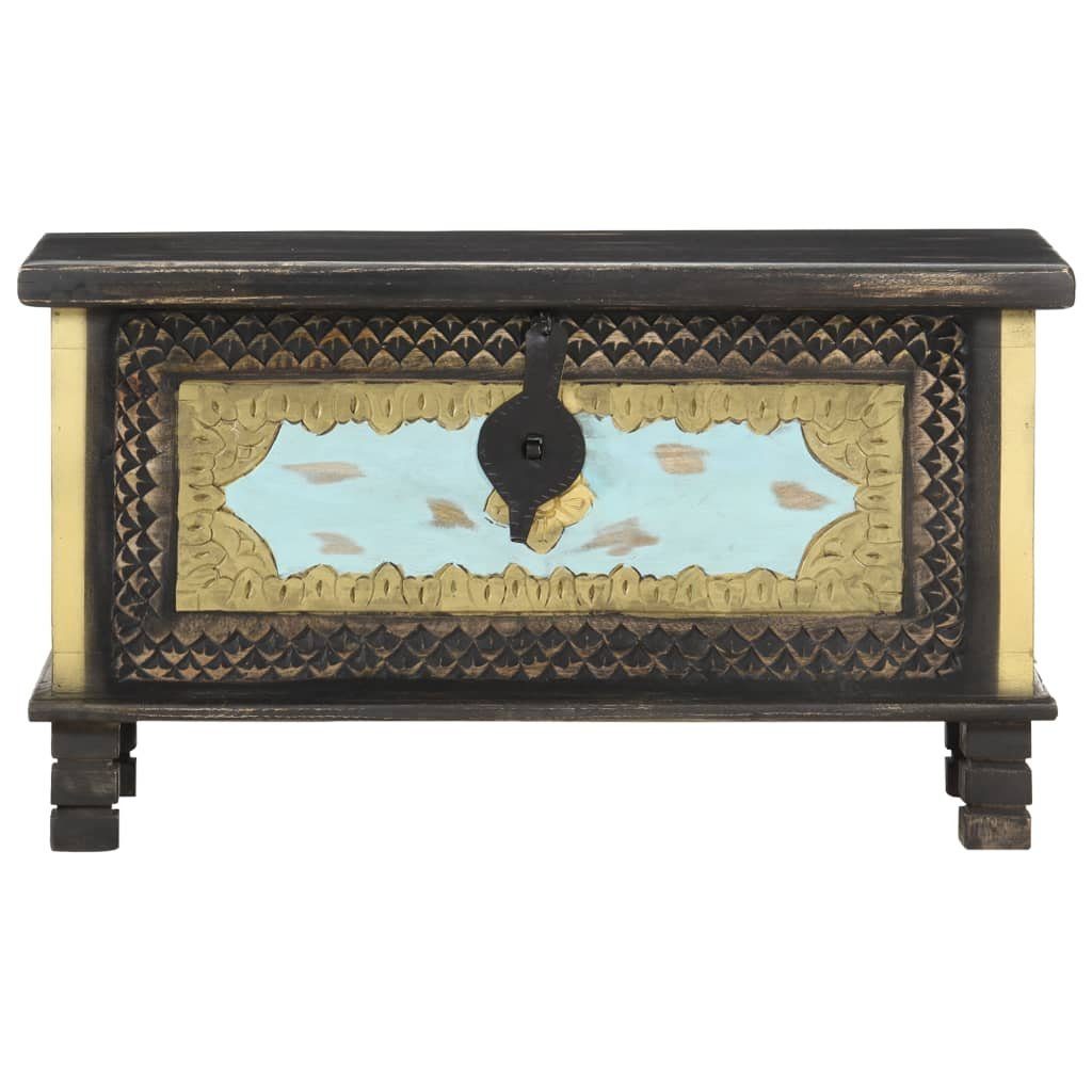 vidaXL Aufbewahrungsbox Aufbewahrungstruhe Schwarz 80x40x45 cm Mango Massivholz