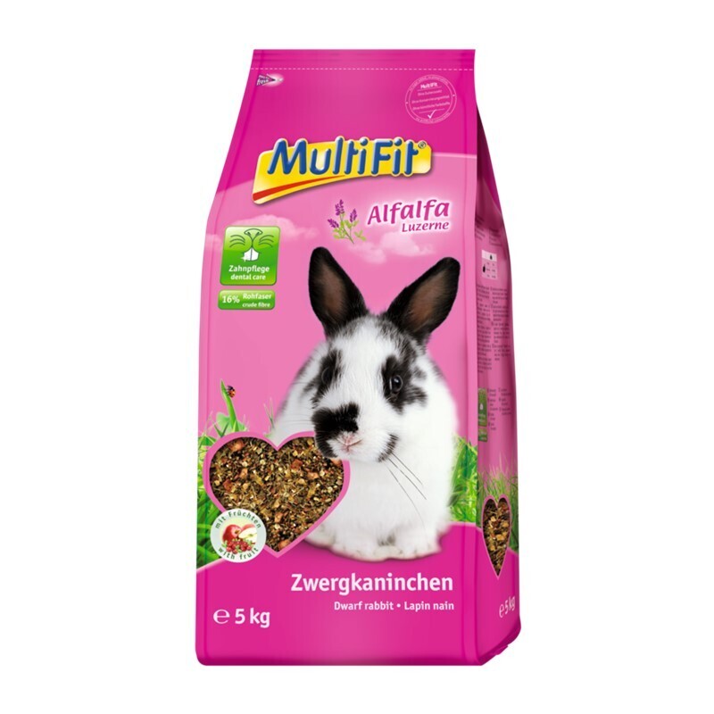 MultiFit Hauptfutter MultiFit für Zwergkaninchen mit Alfalfa 5 kg