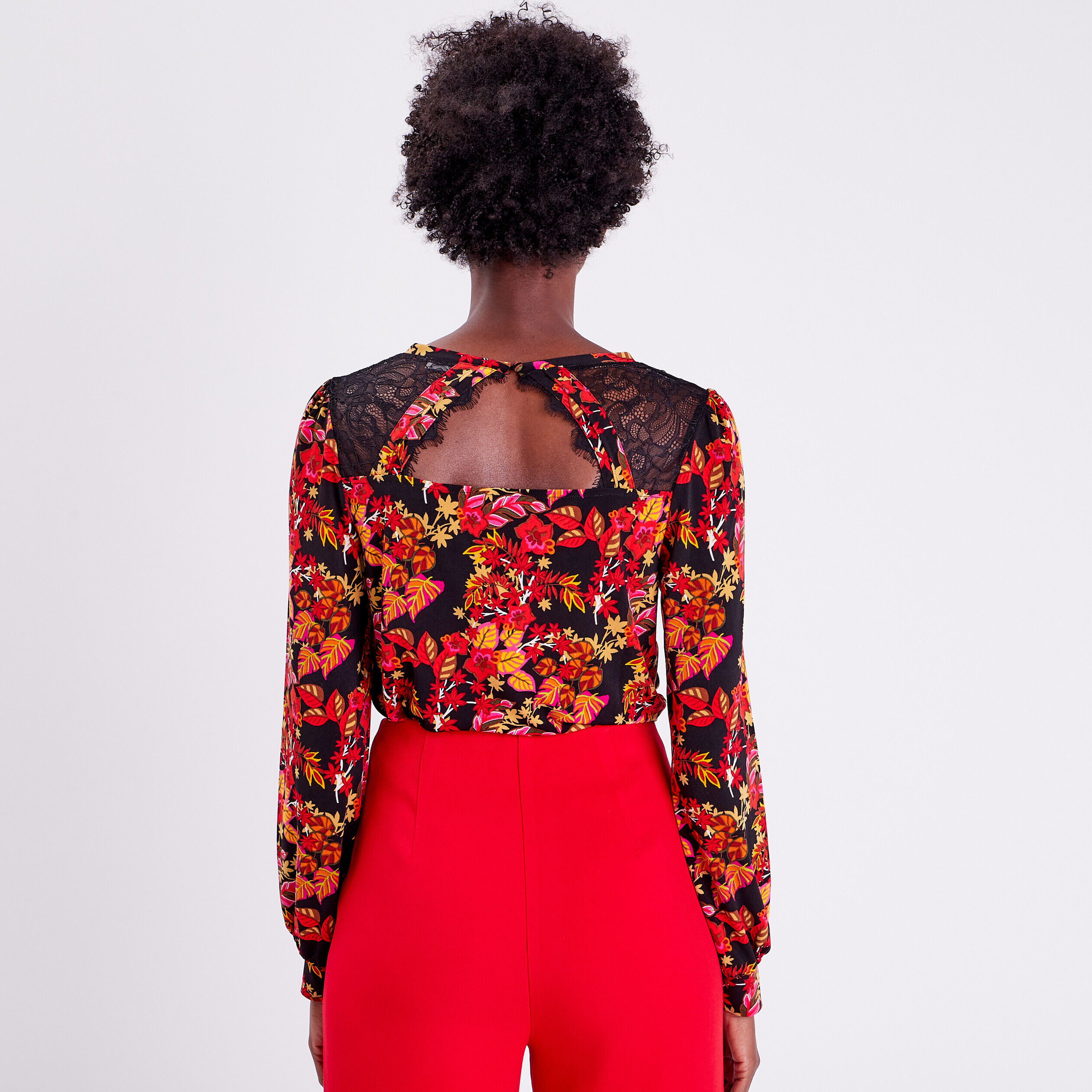 Blouse manches longues noir femme | Cache Cache