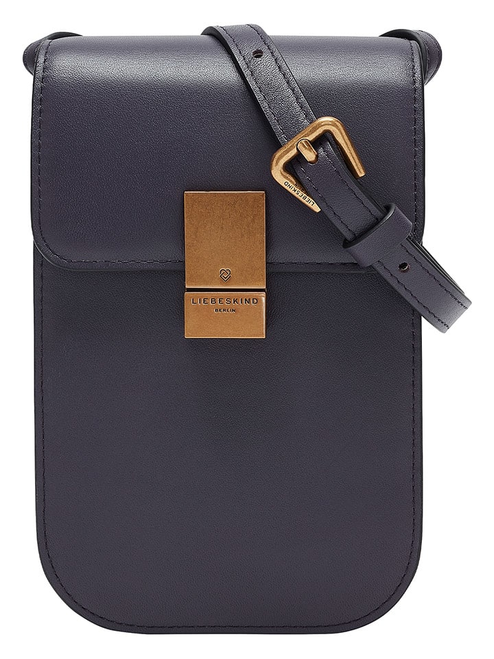 LIEBESKIND BERLIN Leder-Handytasche in Dunkelblau - (B)11 x (H)19 x (T)2 cm günstig kaufen onesize