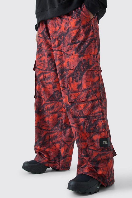 Plus Camouflage Cargo-Hose mit elastischem Bund
