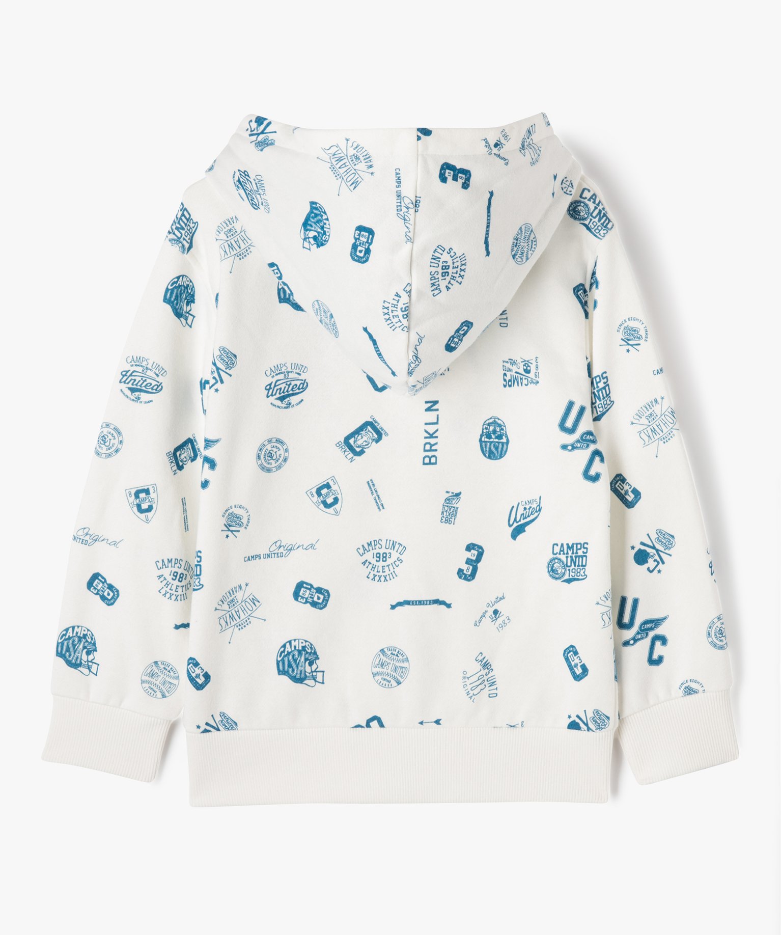 Sweat à capuche et zip à motifs Garçon - Camps United imprime | GEMO