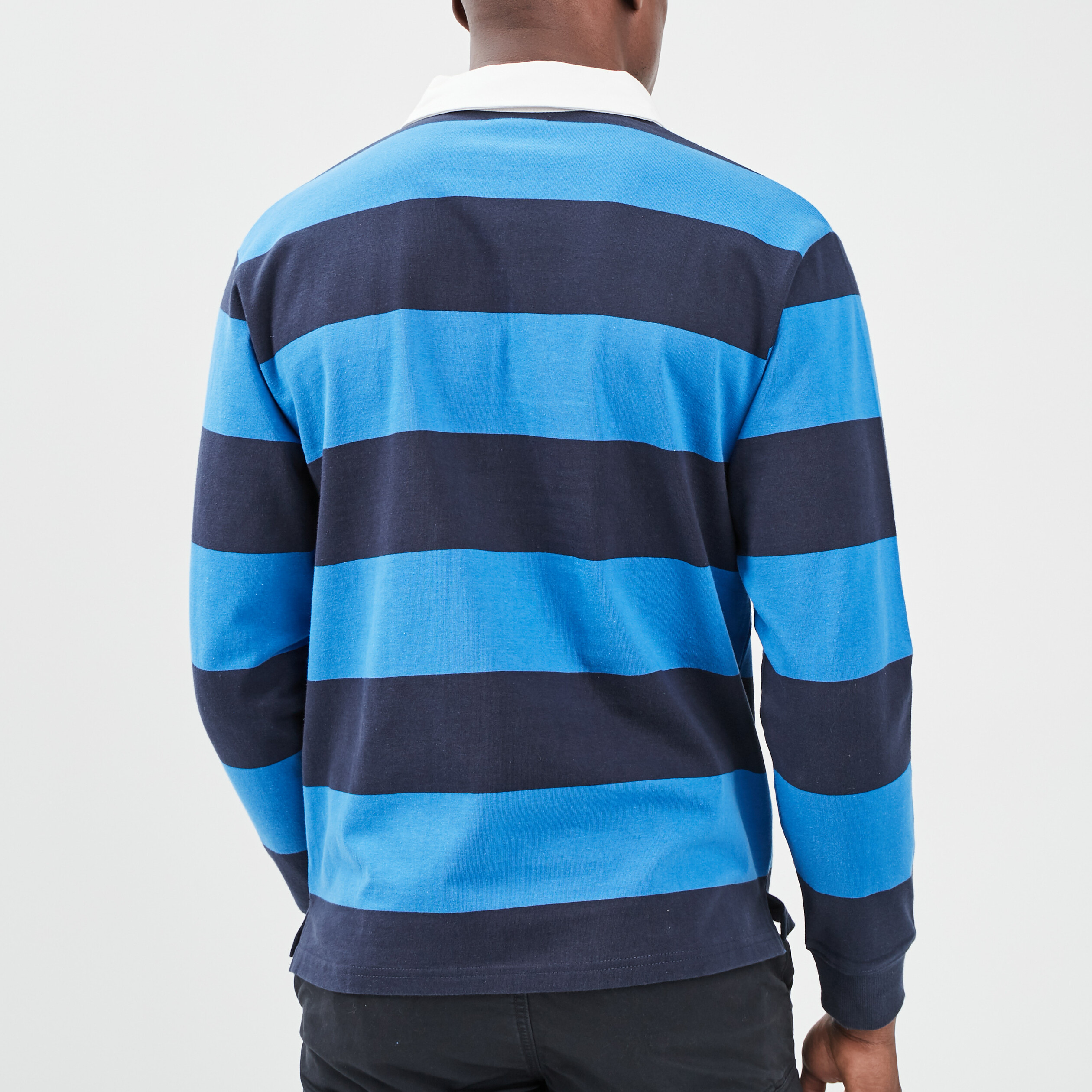 Polo manches longues bleu ciel homme | La Halle