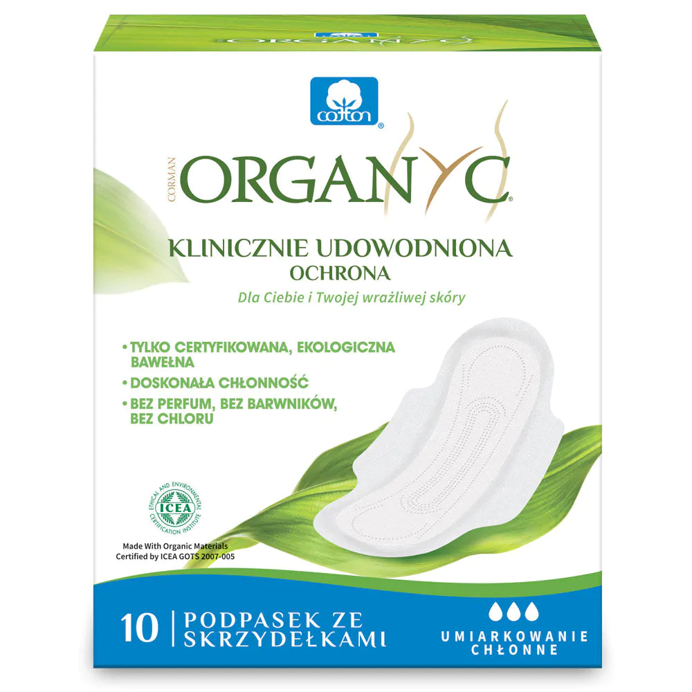„Organyc Bio“ higieniniai įklotai dienai, 10 vnt.