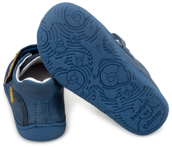 DD Step ~ Leder MidCut Klettschuh ~ Blue Leo