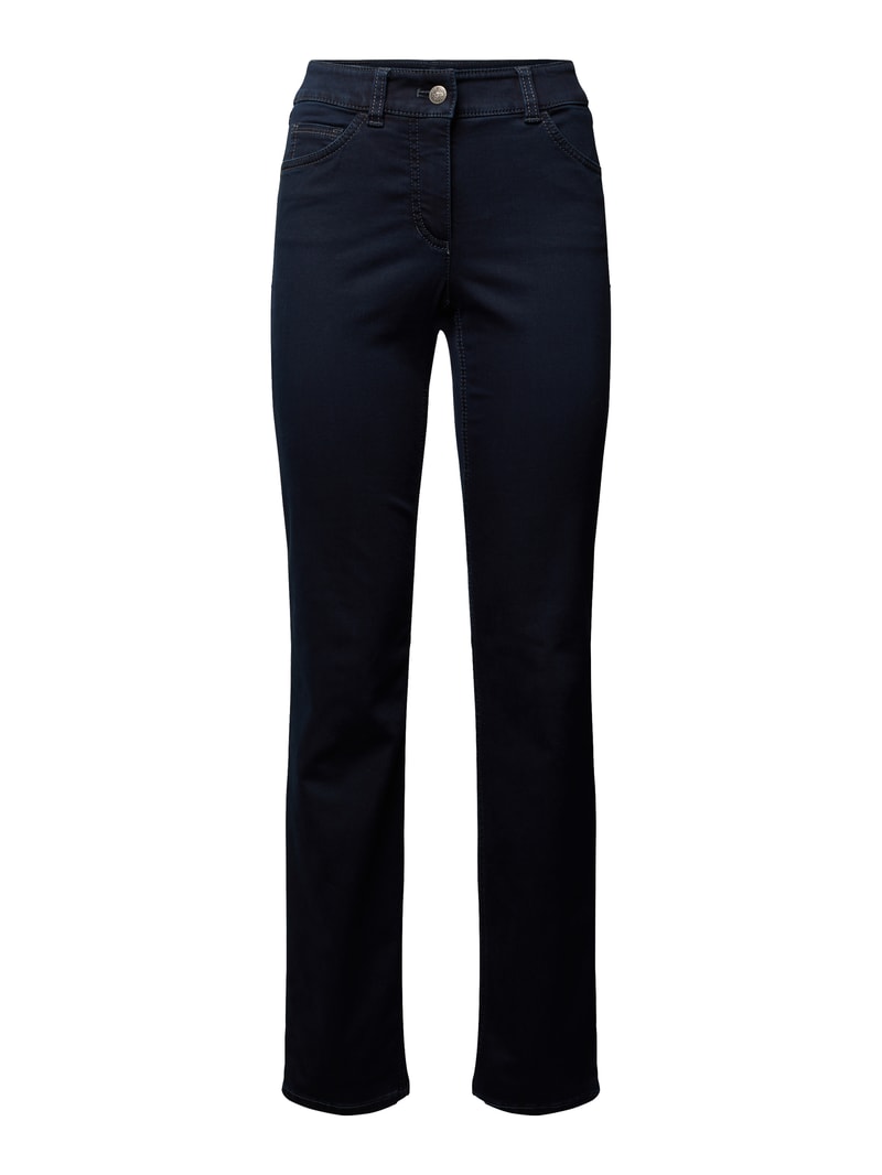 Slim Fit Jeans mit Stretch-Anteil Modell 'Best4me' in marineblau