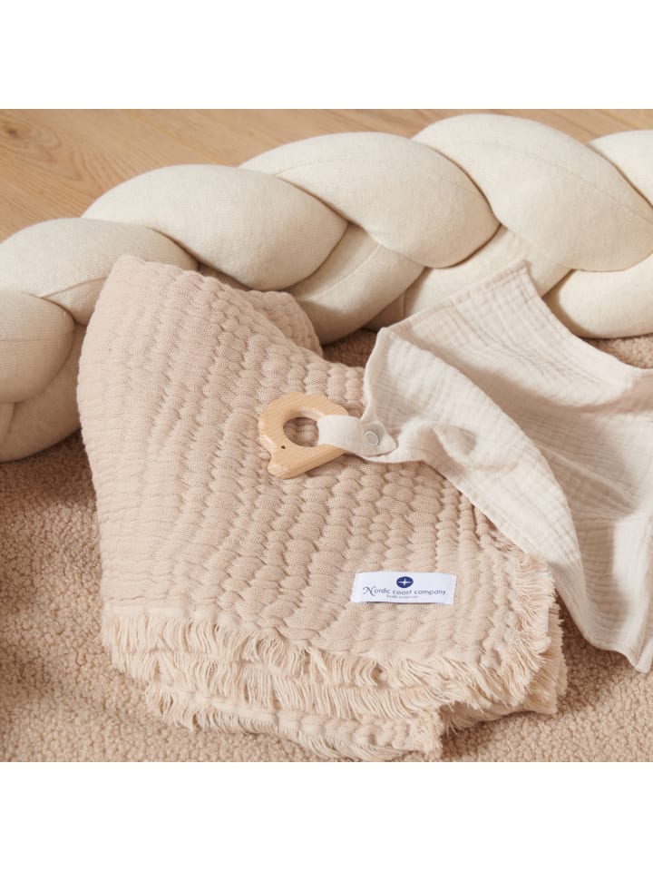 nordic coast company  Kuscheltuch Musselin Igel Sand günstig kaufen onesize