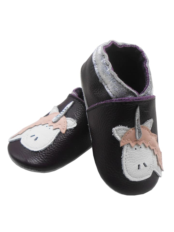Yalion Baby Krabbelschuhe in Einhorn Dunkellila günstig kaufen