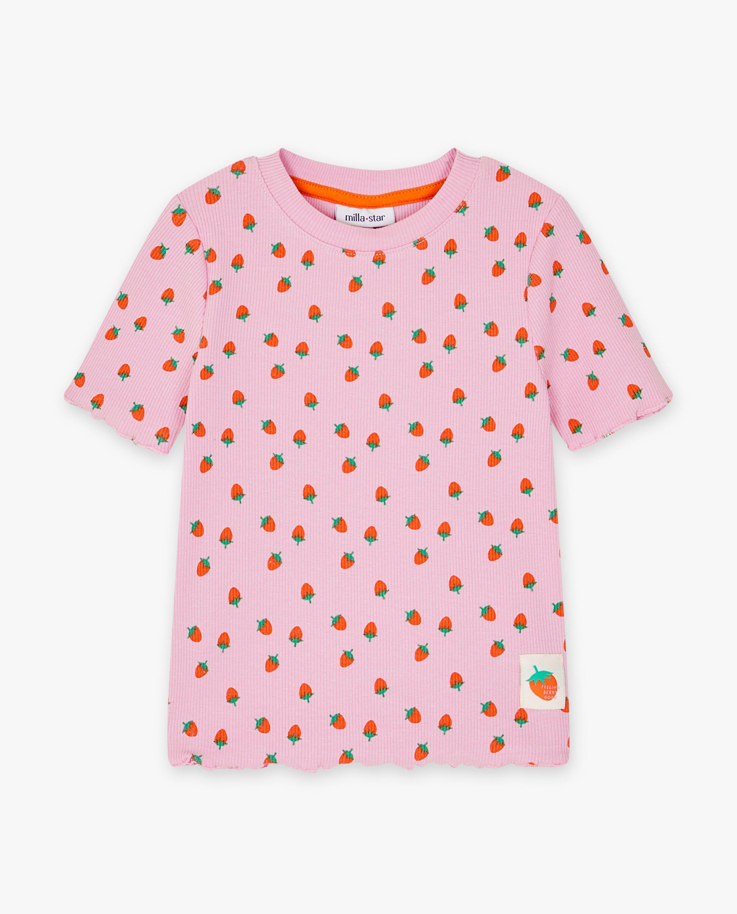 Tricou Milla Star cu nervuri fine roz