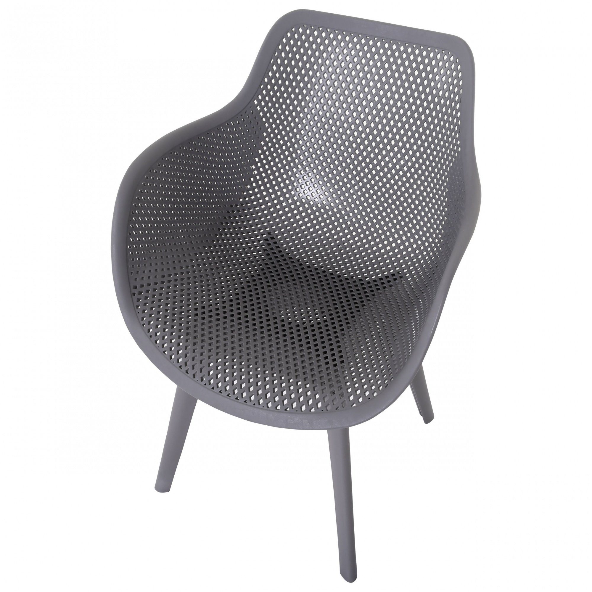 Raburg Gartenstuhl JASPER, verschiedene Farben, Design-Schalenstühle mit Armlehnen (4er-Set), ergonomisch & perforiert, sehr stabil & super bequem, bis 150 kg