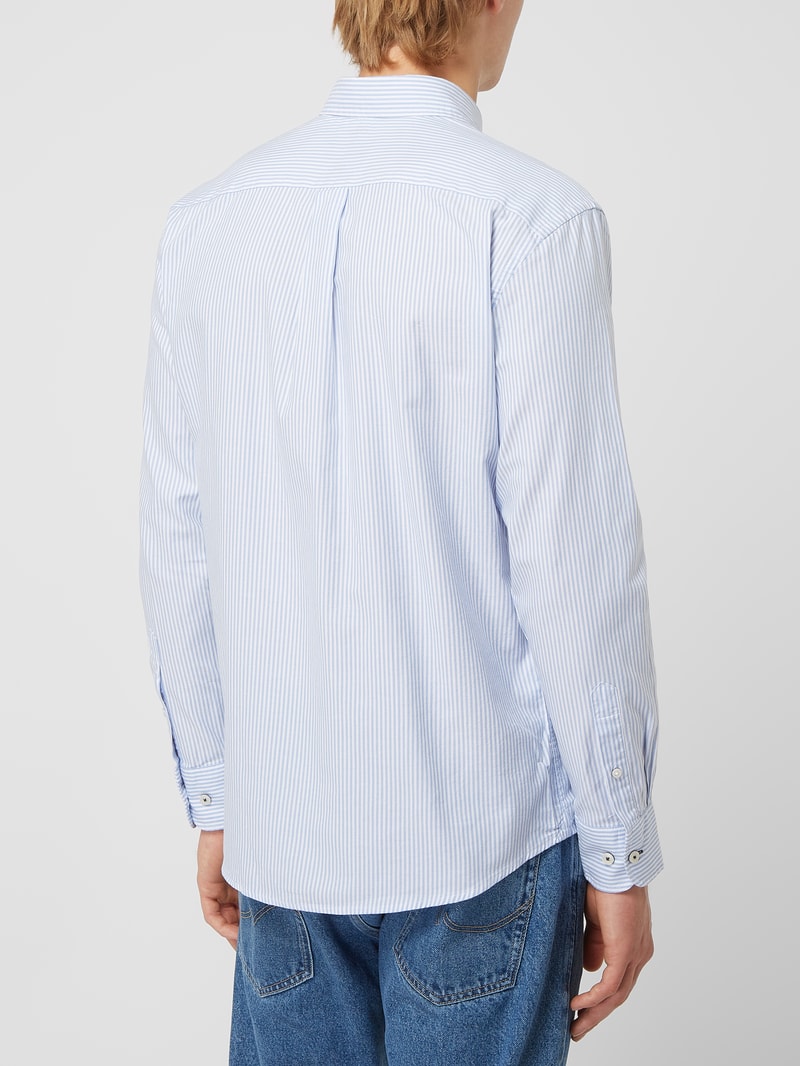 Regular Fit Freizeithemd mit Streifenmuster Modell 'All Season' in bleu